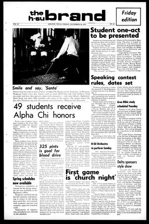 The H-SU Brand (Abilene, Tex.), Vol. 61, No. 23, Ed. 1, Friday, November 30, 1973