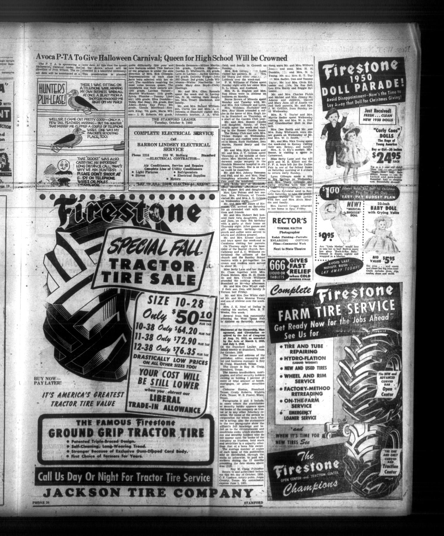 The Stamford Leader (Stamford, Tex.), Vol. 28, No. 5, Ed. 1 Tuesday, October 10, 1950
                                                
                                                    [Sequence #]: 3 of 4
                                                