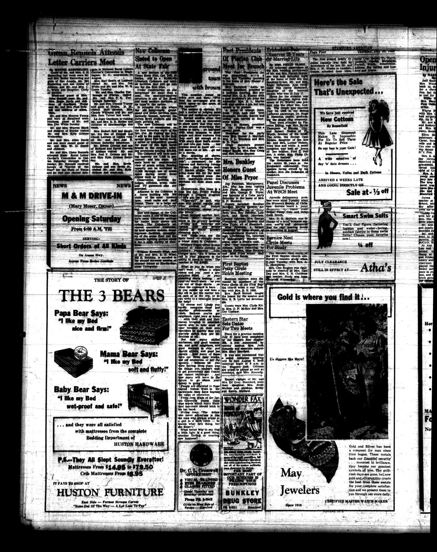 Stamford American and The Stamford Leader (Stamford, Tex.), Vol. 36, No. 21, Ed. 1 Thursday, July 23, 1959
                                                
                                                    [Sequence #]: 4 of 14
                                                
