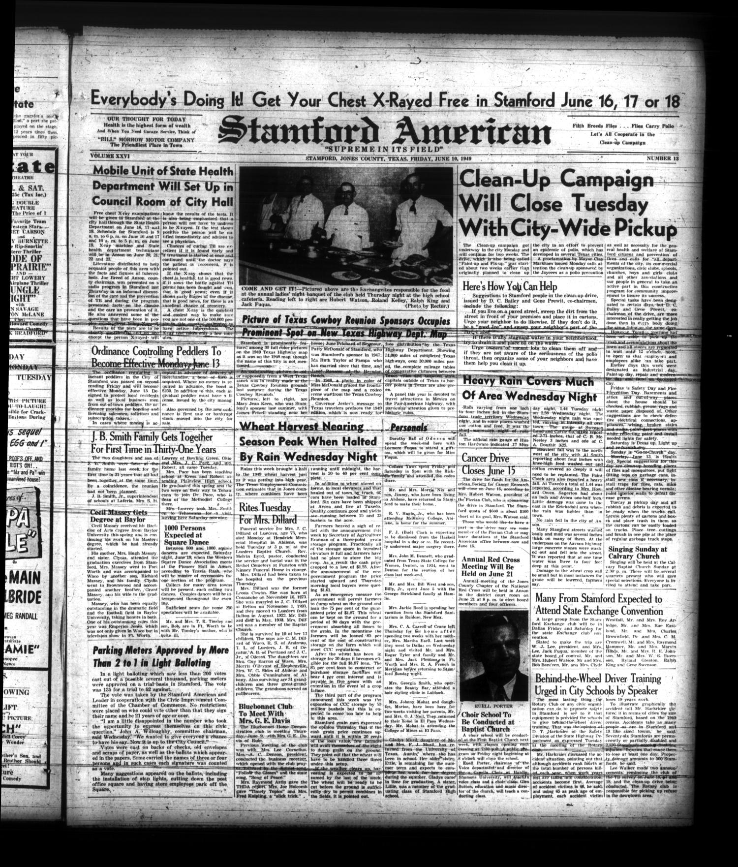 Stamford American (Stamford, Tex.), Vol. 26, No. 13, Ed. 1 Friday, June 10, 1949
                                                
                                                    [Sequence #]: 1 of 12
                                                