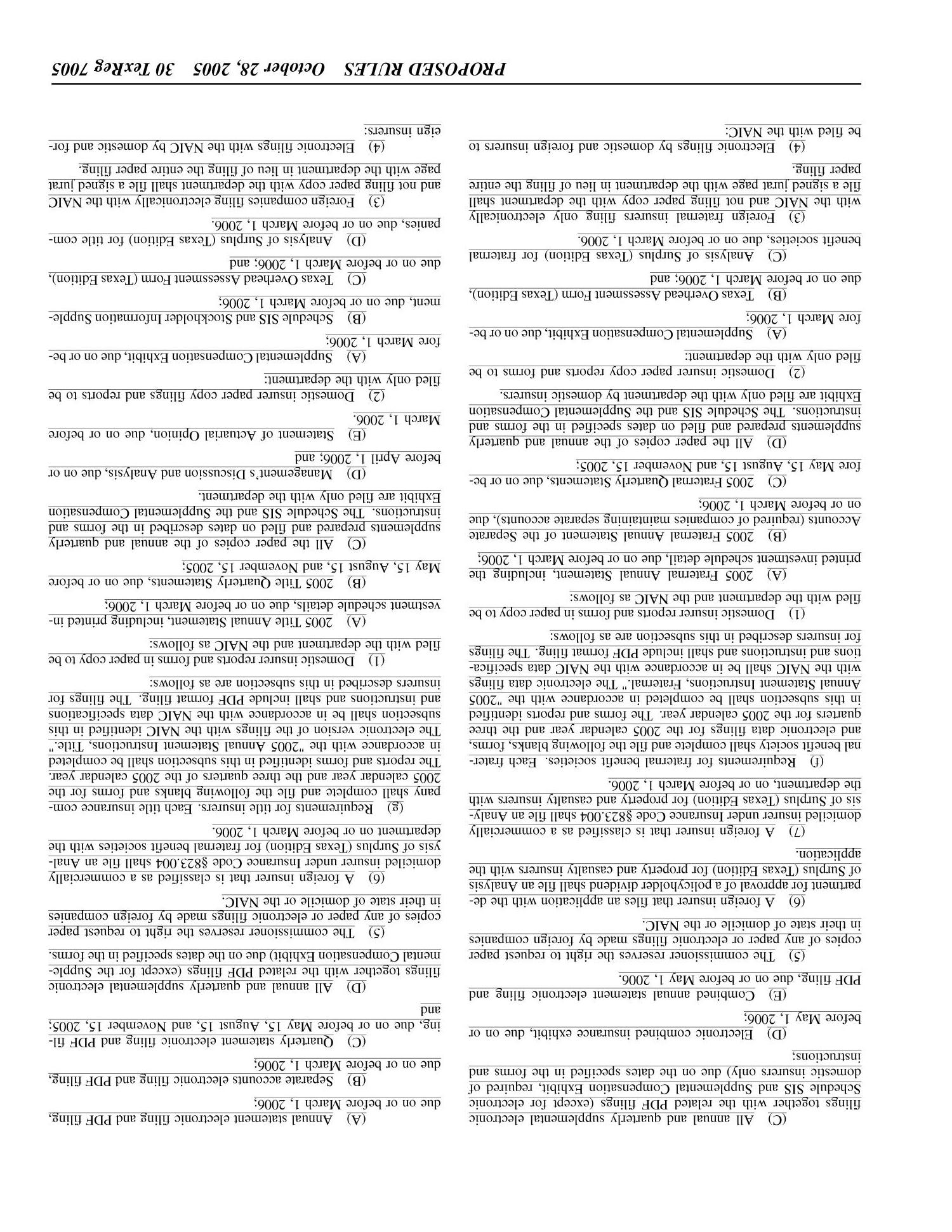 Texas Register, Volume 30, Number 43, Pages 6973-7094, October 28, 2005
                                                
                                                    7005
                                                