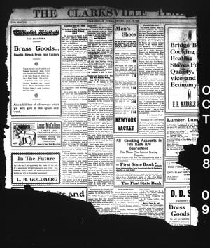 Primary view of object titled 'The Clarksville Times. (Clarksville, Tex.), Vol. 37, No. [80], Ed. 1 Friday, October 8, 1909'.