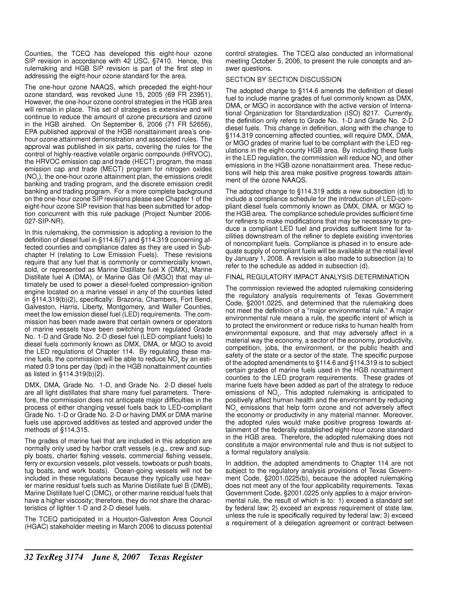 Texas Register, Volume 32, Number 23, Pages 3077-3422, June 8, 2007
                                                
                                                    3174
                                                