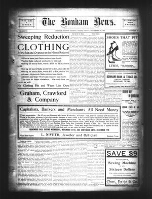 The Bonham News. (Bonham, Tex.), Vol. 42, No. 62, Ed. 1 Friday, November 29, 1907