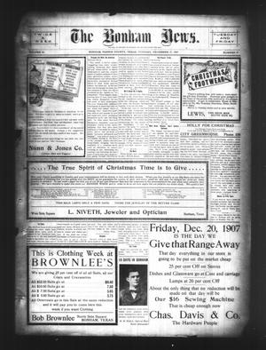 The Bonham News. (Bonham, Tex.), Vol. 42, No. 67, Ed. 1 Tuesday, December 17, 1907