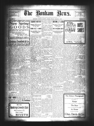 Primary view of object titled 'The Bonham News. (Bonham, Tex.), Vol. 41, No. 78, Ed. 1 Friday, March 1, 1907'.
