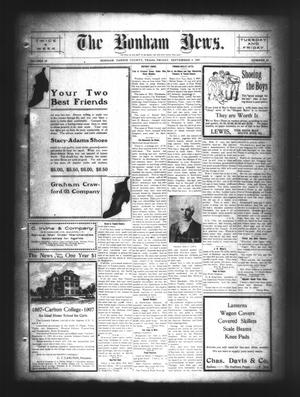 The Bonham News. (Bonham, Tex.), Vol. 42, No. 38, Ed. 1 Friday, September 6, 1907