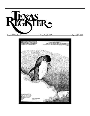 Primary view of object titled 'Texas Register, Volume 32, Number 48, Pages 8619-8980, November 30, 2007'.