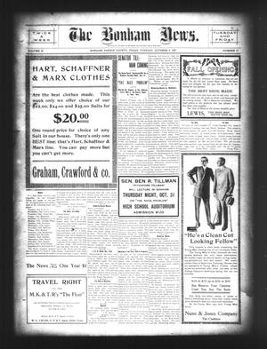 The Bonham News. (Bonham, Tex.), Vol. 42, No. 47, Ed. 1 Tuesday, October 8, 1907