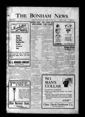 Primary view of object titled 'The Bonham News (Bonham, Tex.), Vol. 49, No. 82, Ed. 1 Tuesday, February 2, 1915'.