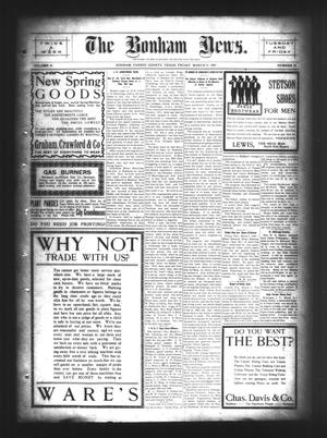 The Bonham News. (Bonham, Tex.), Vol. 41, No. 80, Ed. 1 Friday, March 8, 1907