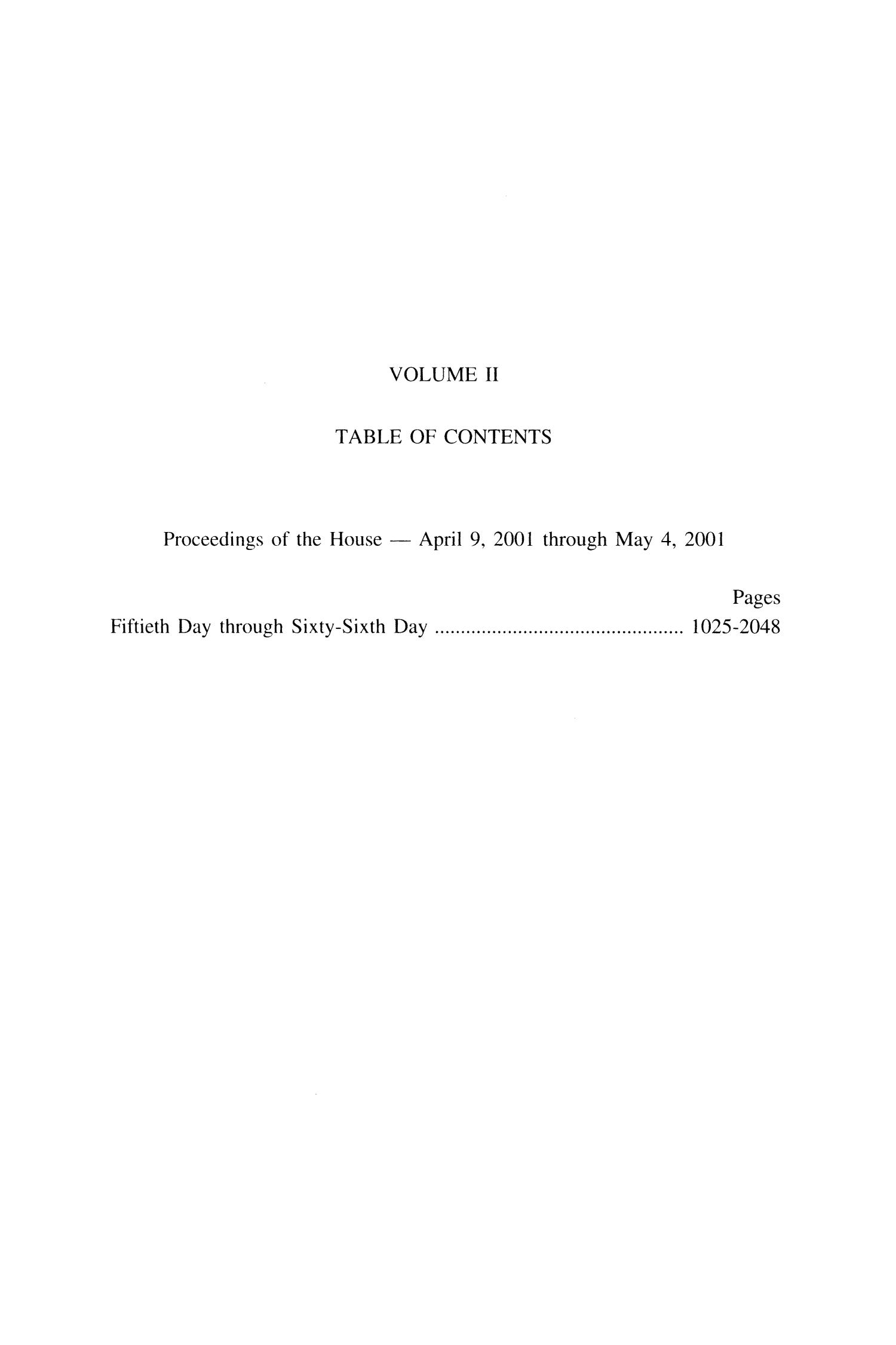Journal of the House of Representatives of the Regular Session of the Seventy-Seventh Legislature of the State of Texas, Volume 2
                                                
                                                    None
                                                