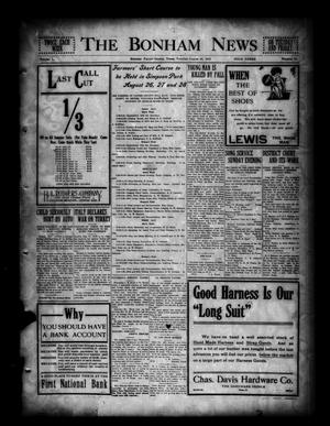 The Bonham News (Bonham, Tex.), Vol. 50, No. 36, Ed. 1 Tuesday, August 24, 1915