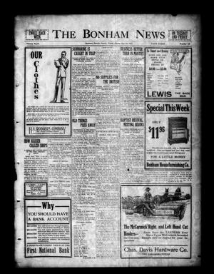 The Bonham News (Bonham, Tex.), Vol. 49, No. 101, Ed. 1 Friday, April 9, 1915