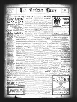 Primary view of object titled 'The Bonham News. (Bonham, Tex.), Vol. 41, No. 81, Ed. 1 Tuesday, March 12, 1907'.