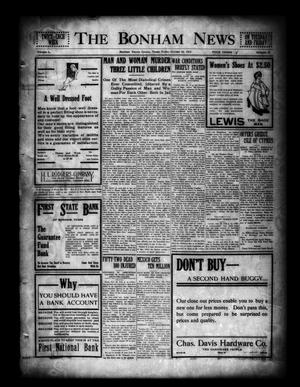 Primary view of object titled 'The Bonham News (Bonham, Tex.), Vol. 50, No. 53, Ed. 1 Friday, October 22, 1915'.
