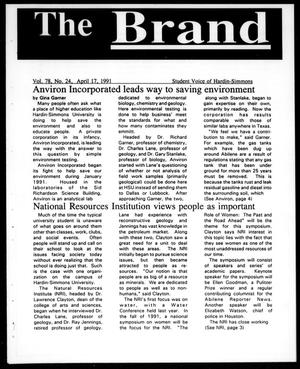 The Brand (Abilene, Tex.), Vol. 78, No. 24, Ed. 1, Wednesday, April 17, 1991