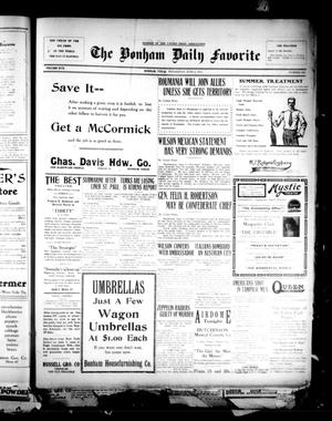 The Bonham Daily Favorite (Bonham, Tex.), Vol. 17, No. 259, Ed. 1 Wednesday, June 2, 1915