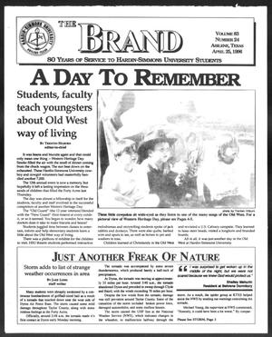 The Brand (Abilene, Tex.), Vol. 83, No. 24, Ed. 1, Thursday, April 25, 1996