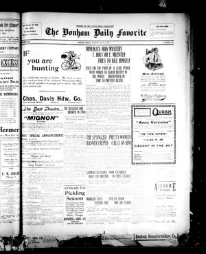 The Bonham Daily Favorite (Bonham, Tex.), Vol. 17, No. 288, Ed. 1 Tuesday, July 6, 1915