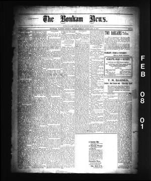 Primary view of object titled 'The Bonham News. (Bonham, Tex.), Vol. 35, No. 36, Ed. 1 Friday, February 8, 1901'.