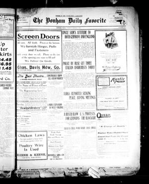 The Bonham Daily Favorite (Bonham, Tex.), Vol. 17, No. 180, Ed. 1 Tuesday, March 2, 1915