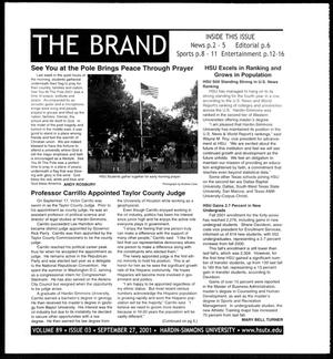 The Brand (Abilene, Tex.), Vol. 89, No. 3, Ed. 1, Thursday, September 27, 2001