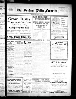 The Bonham Daily Favorite (Bonham, Tex.), Vol. 17, No. 59, Ed. 1 Friday, October 9, 1914