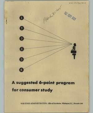 Primary view of object titled '[A suggested 6-point program for consumer study]'.
