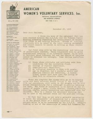 [Letter from Mrs. Lindley, December 28, 1943]