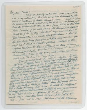 [Letter from I. H. to Cecile Kempner, November 13, 1950]