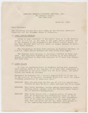 [Letter from Mrs. Noel, March 31, 1943]