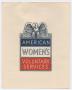 Primary view of [American Women's Voluntary Services Informational Pamphlet]
