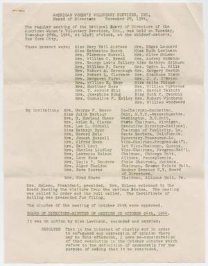 [Meeting Minutes: American Women's Voluntary Services, November 28, 1944]