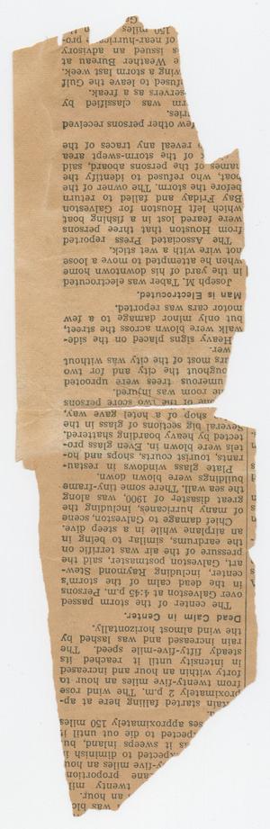 Primary view of object titled '[Clipping of the News Section of a Newspaper]'.