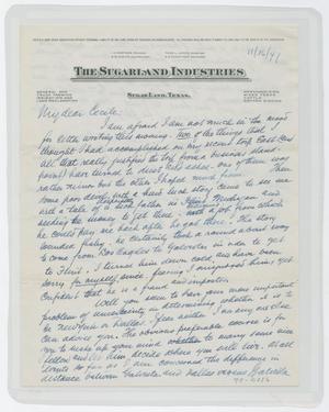 Primary view of object titled '[Letter from I. H. to Cecile Kempner, November 16, 1941]'.