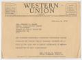 Letter: [Telegram from Mrs. Kempner to Stewart, February 8, 1945]