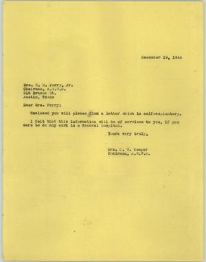 [Letter from Mrs. Kempner to Mrs. Perry, December 19, 1944]
