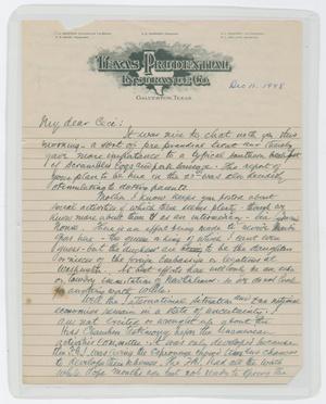 Primary view of object titled '[Letter from I. H. to Cecile Kempner, December 12, 1948]'.