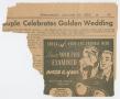 Thumbnail image of item number 2 in: '[Clipping: Couple Celebrates Golden Wedding]'.