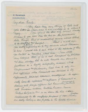 Primary view of object titled '[Letter from I. H. to Cecile Kempner, May 27, 1945]'.