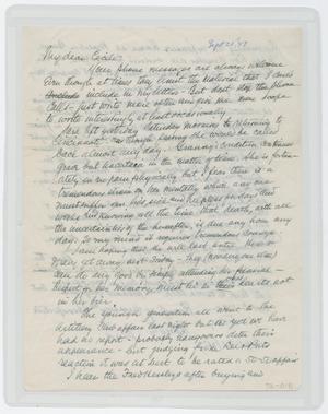 Primary view of object titled '[Letter from I. H. to Cecile Kempner, September 21, 1947]'.