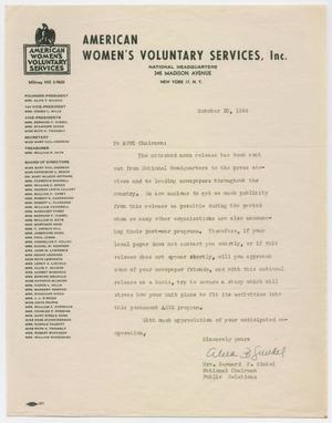 [Letter from Mrs. Gimbel, October 20, 1944]
