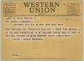 Letter: [Telegram/Memo from Ms. McLean to Mrs. Kempner, September 8, 1944]
