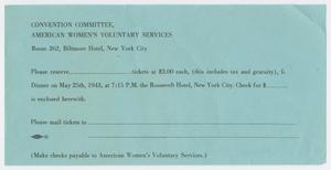 [RSVP Form from the Convention Committee of the American Women's Voluntary Services, 1943]
