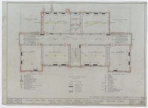 Primary view of object titled 'North and South Ward Schools, Abilene, Texas: First Floor Plan'.