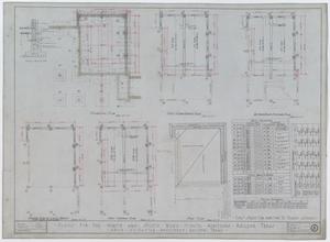 North and South Ward Schools, Abilene, Texas: Roof, Floor Framing, and Foundation Plans