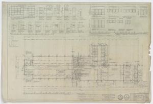 Primary view of object titled 'Abilene State Hospital Dormitory, Abilene, Texas: Floor Plan Wing "A"'.