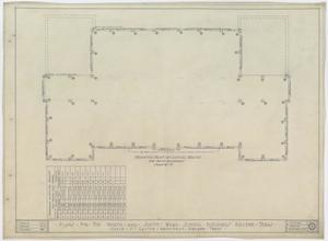 Primary view of object titled 'North and South Ward Schools, Abilene, Texas: Framing Plan of Lintel Beams'.