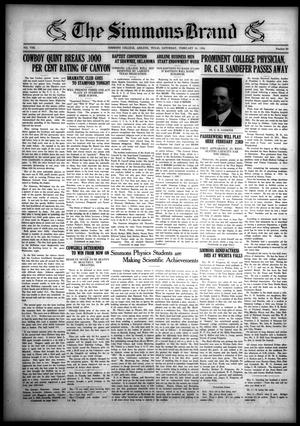 The Simmons Brand (Abilene, Tex.), Vol. 8, No. 20, Ed. 1, Saturday, February 16, 1924